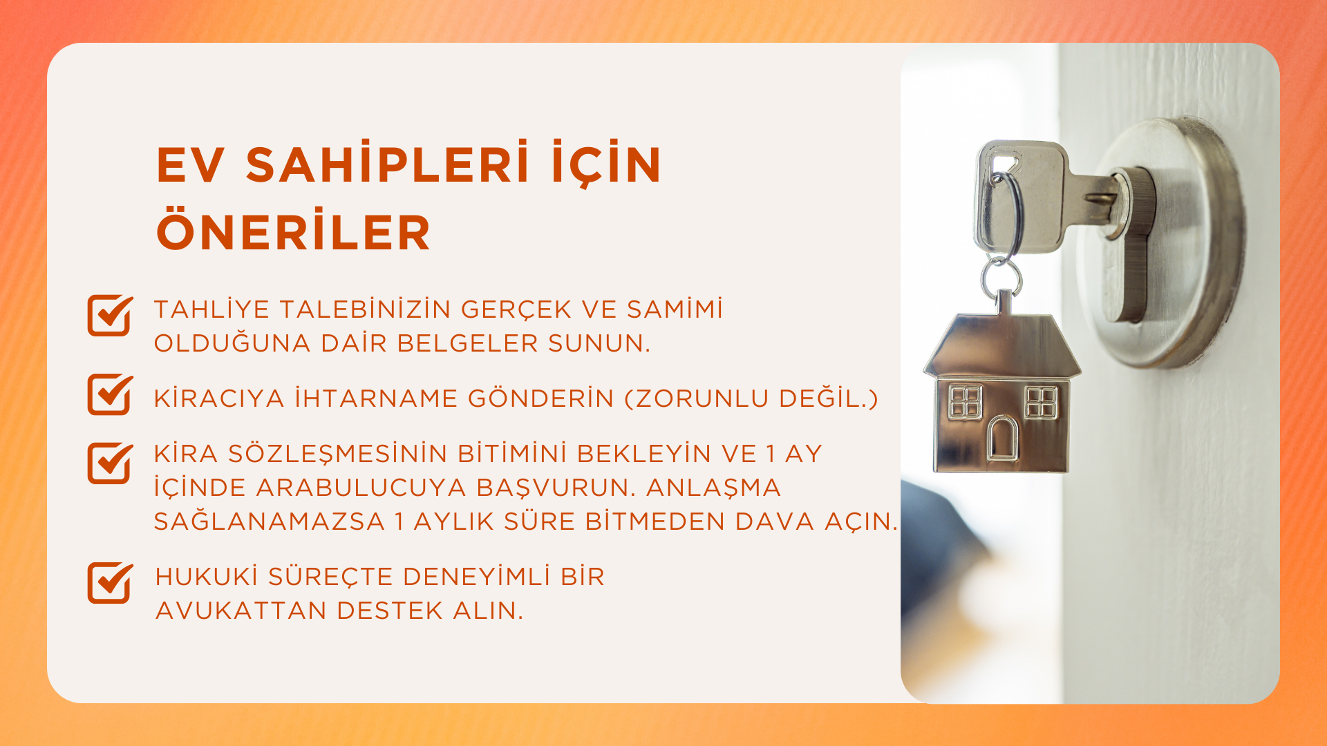 EV SAHİBİNİN İHTİYACI NEDENİYLE TAHLİYE DAVASI