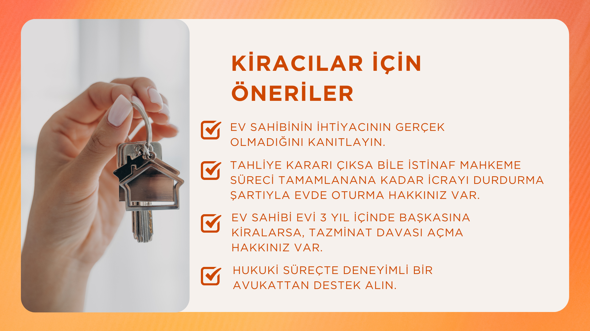 EV SAHİBİNİN İHTİYACI NEDENİYLE TAHLİYE DAVASI