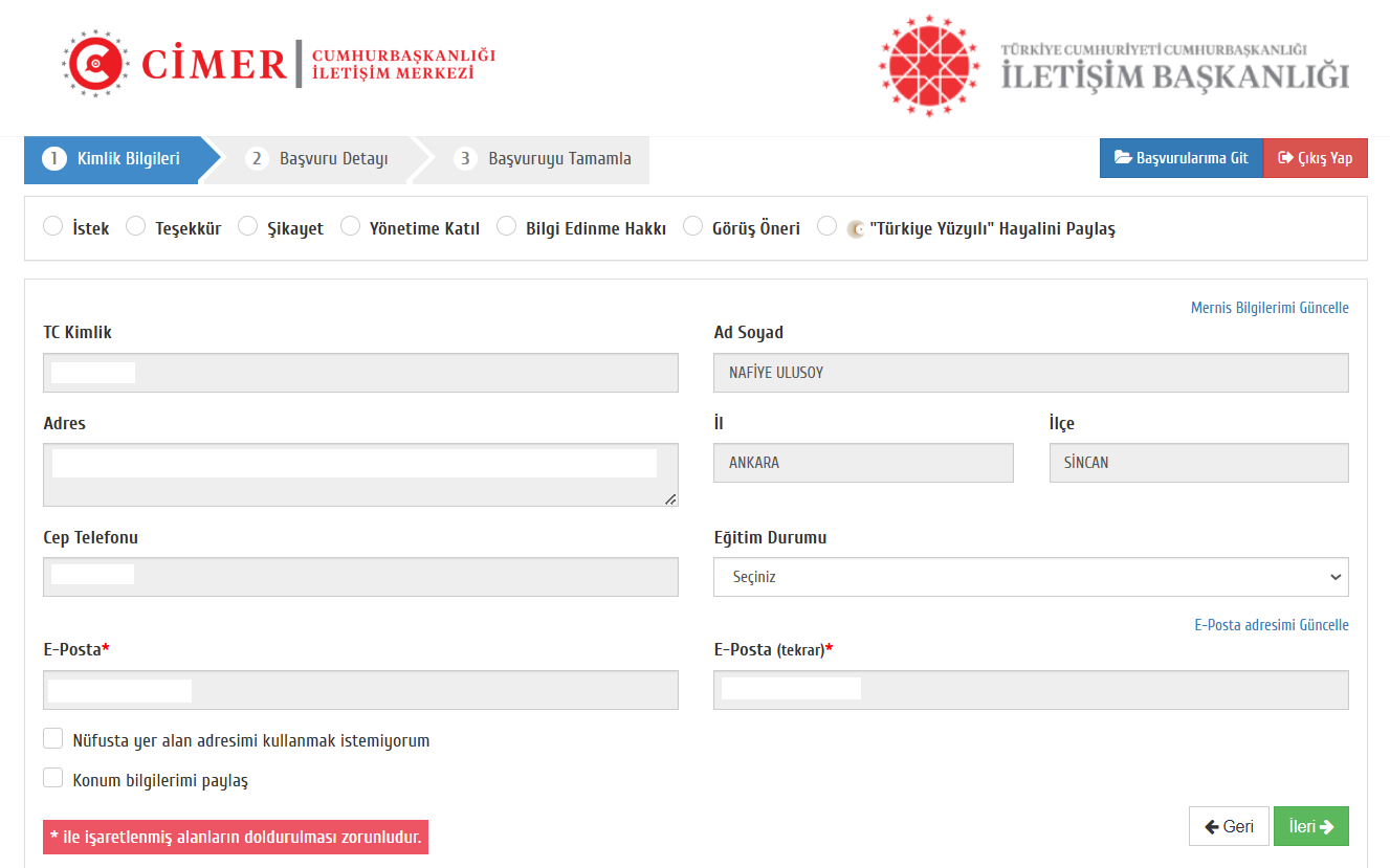 CİMER ŞİKAYETİ NASIL YAPILIR?